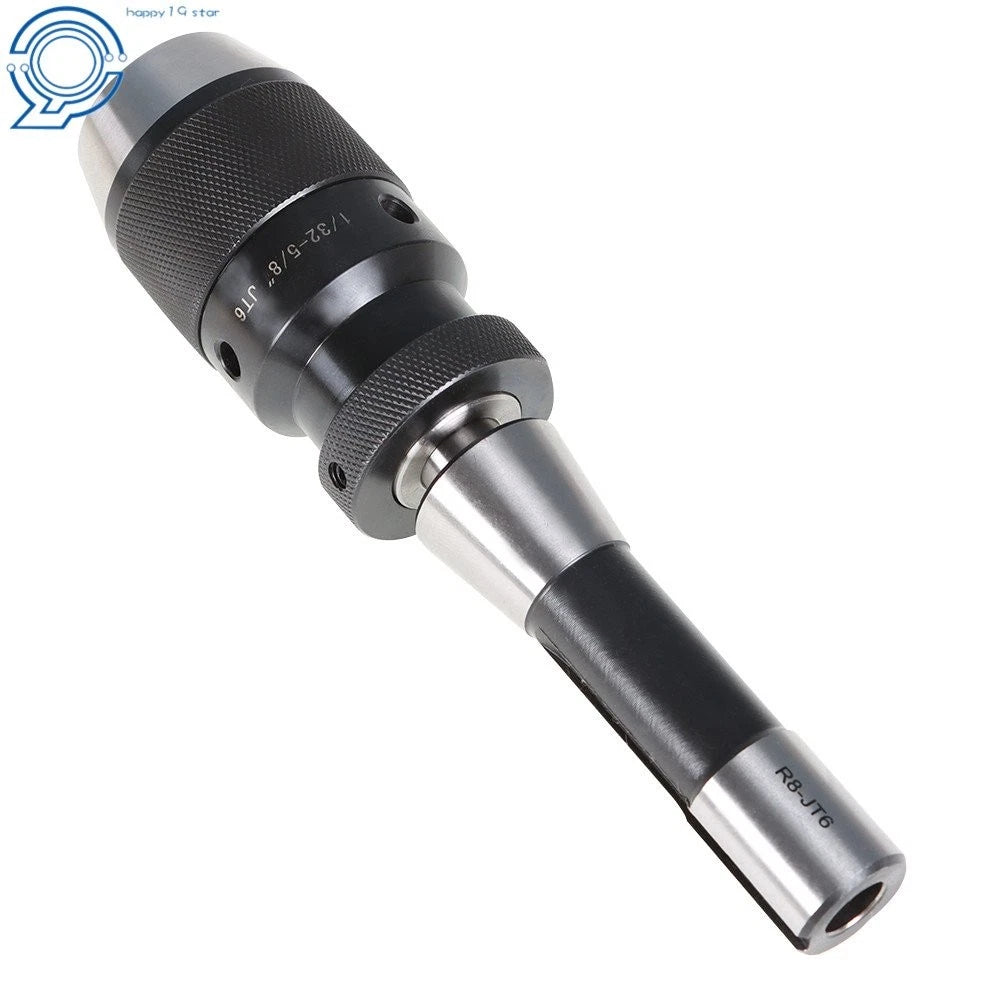 Keyless Heavy Duty Drill Chuck for R8 Shank Adapter (1/32"-5/8")