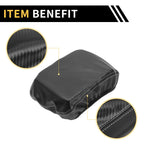 Armrest Cover for Chevrolet (Microfiber Leather, Carbon Fiber, Black)