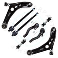 Set of 8 Front Lower Control Arms & Sway Bar Tie Rod Ends for Toyota Echo (2000–2005)