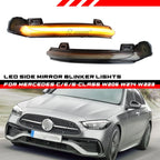 2X Amber LED Side Wing Mirror Turn Signal Lights for Benz W206 W214 W223
