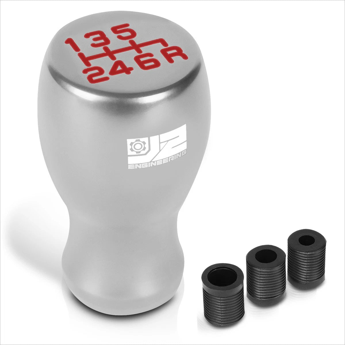 J2 Flat Top Teardrop Aluminum Shift Knob for Universal 6-Speed Manual (All Years)