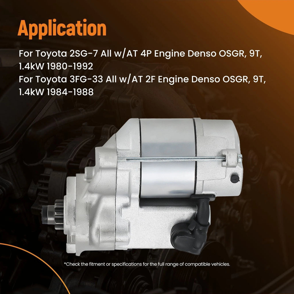 Starter Motor for Toyota 3FG 3FGC 1.4kW (2004–2010)