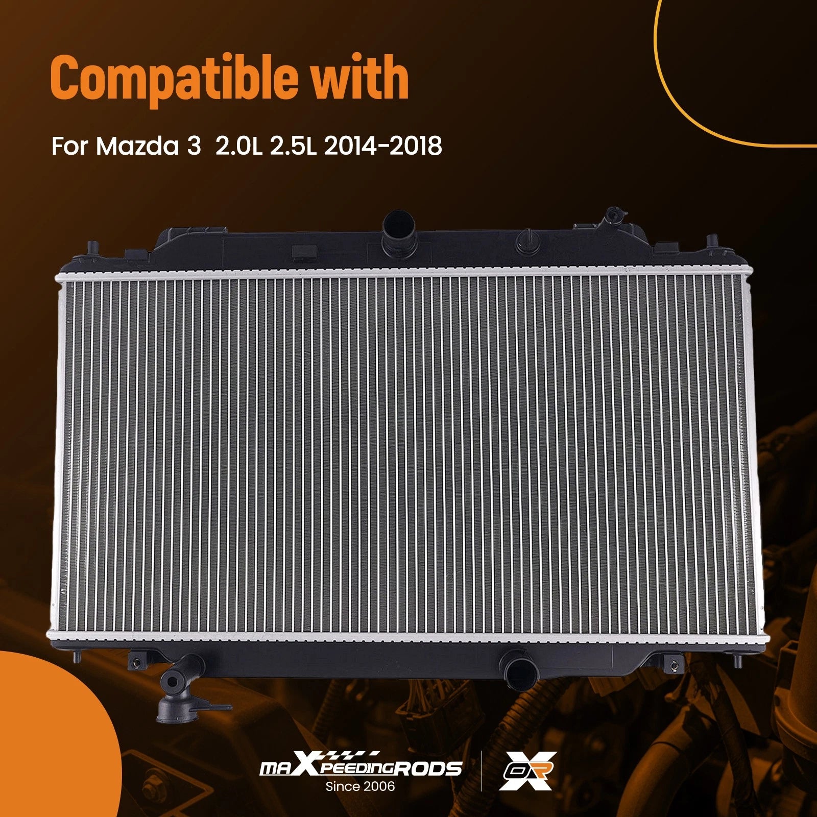 Aluminum Cooling Radiator for Mazda 3 2.0L 2.5L (2014–2018) CU13404 DPI13404