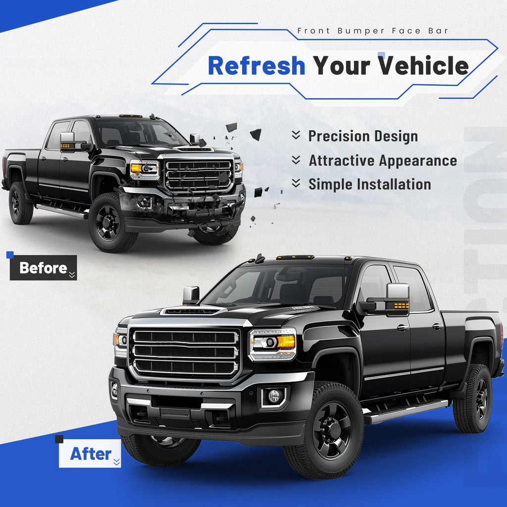 Front Bumper Face Bar for GMC Sierra 2500HD 3500HD (2015–2019)