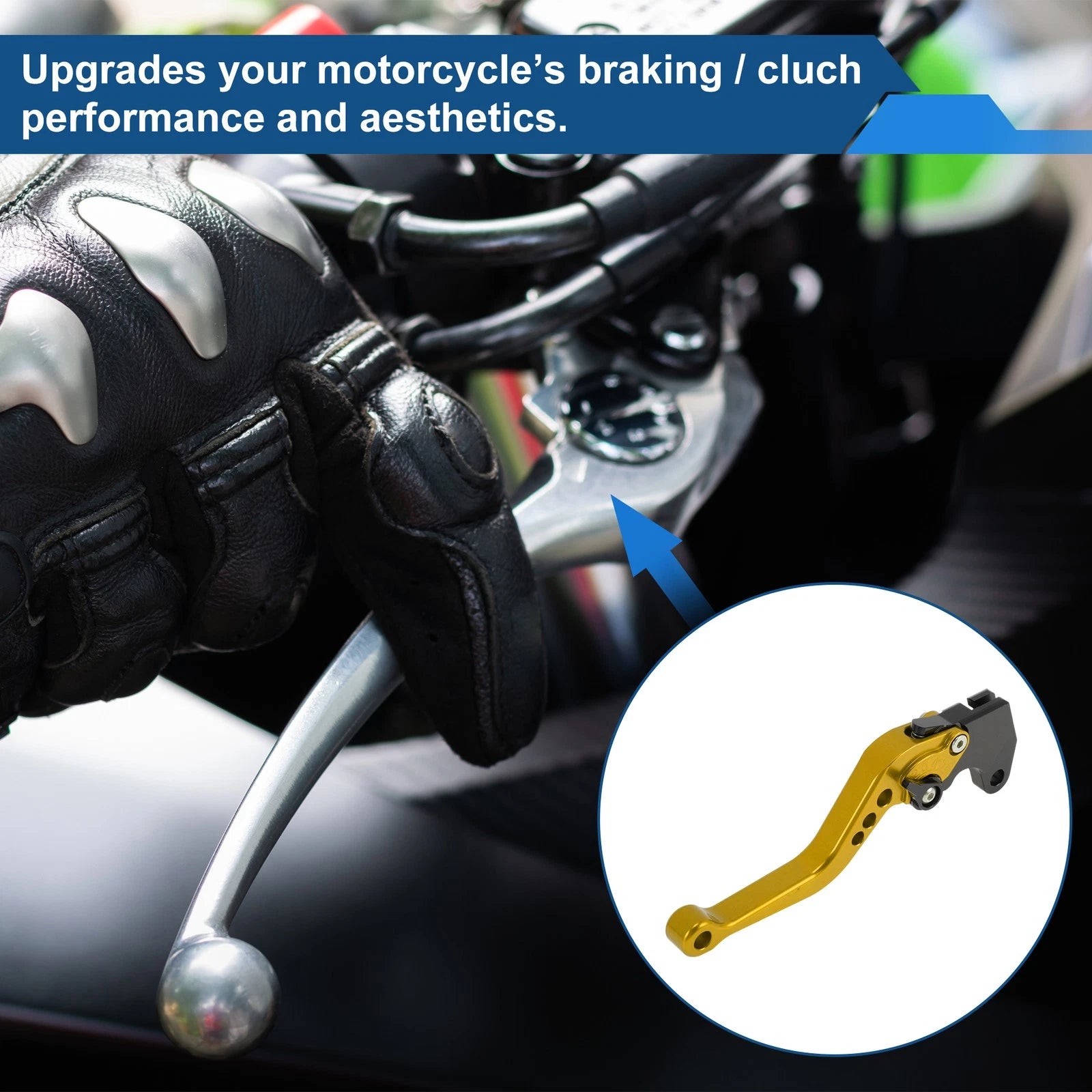 Adjustable Short Brake Clutch Levers for Suzuki GSX-8R (2022–2023) - Gold Tone