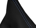 E Brake Boot for Ford Mustang (1994–2004) Carbon Fiber Blue Stitch