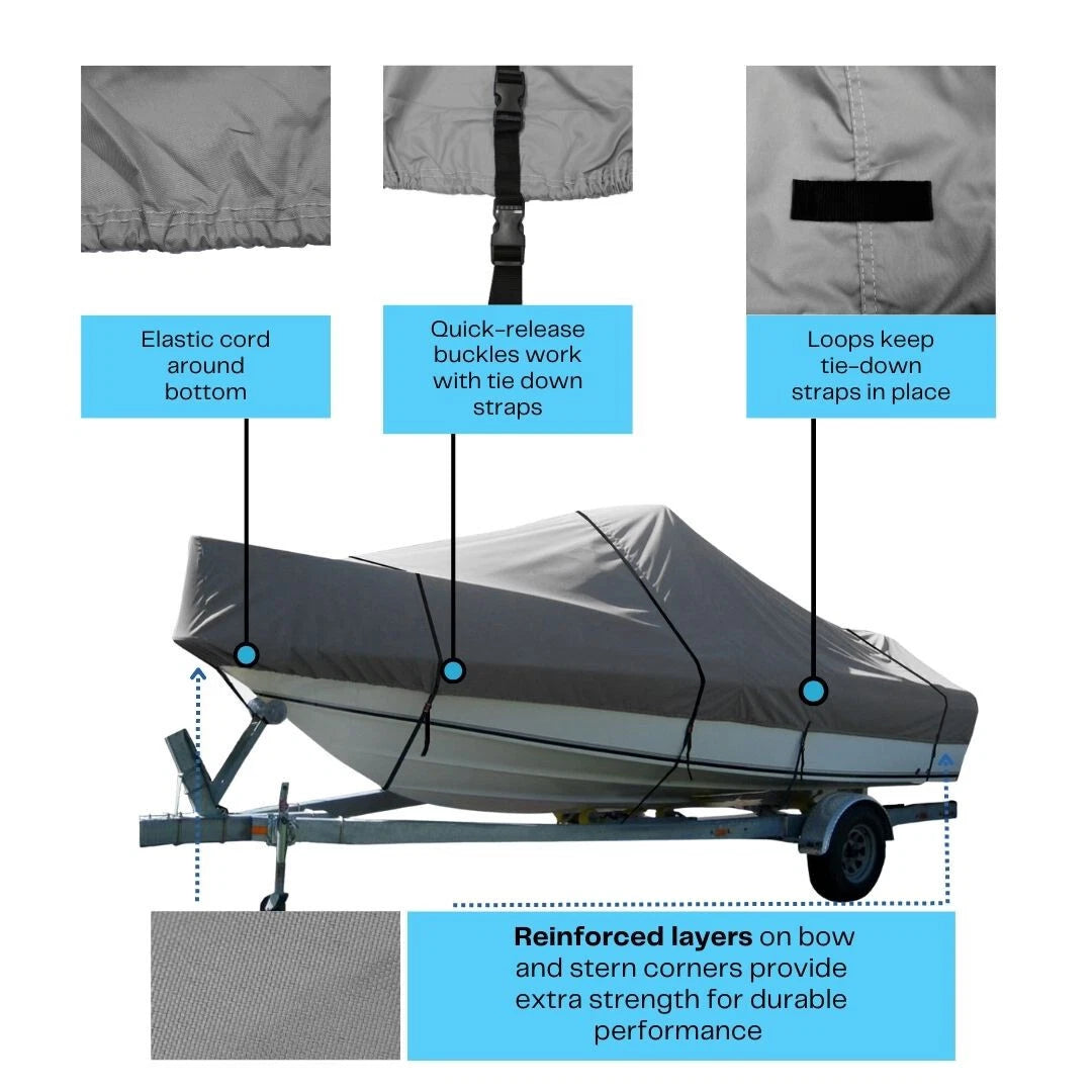 Center Console Boat Cover for EdgeWater Heritage 158CC (Trailerable)