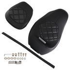 Black Leather PU Driver Passenger Seat for Harley Touring (2009–2023)