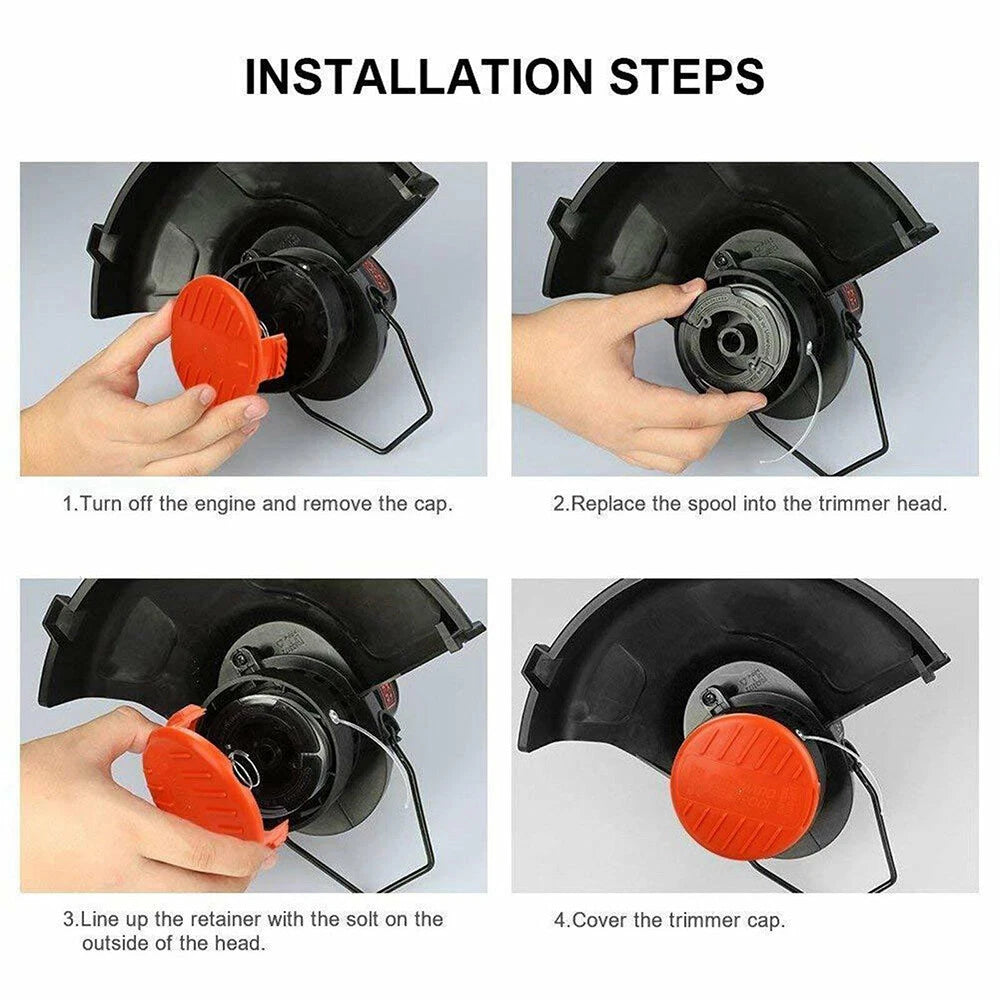 6X String Trimmer Spools for Black+Decker GH900 (Year Range Not Specified)