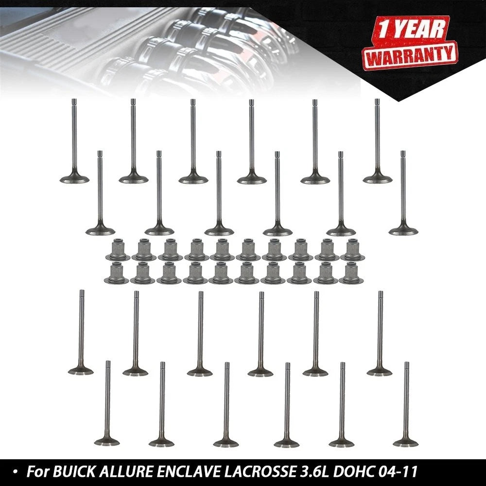 24PC Intake Exhaust Valve Set for Buick Allure Enclave Lacrosse (2004–2011)