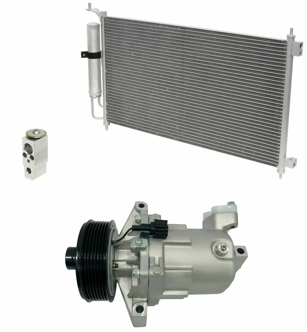 A/C Compressor Kit With Condenser for Nissan Versa 1.8L (2009–2010)