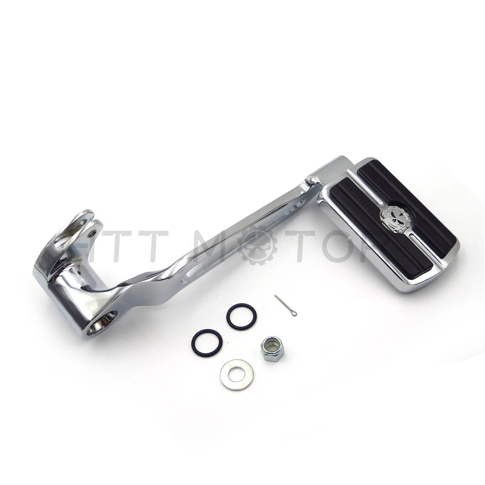 Brake Arm Pedal Gear Skull Foot Peg for Harley Touring Trike (2014–2018) Chrome