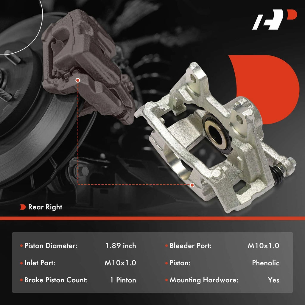 Rear Right Brake Caliper with Bracket for Jeep Wrangler JL (2018–2023)