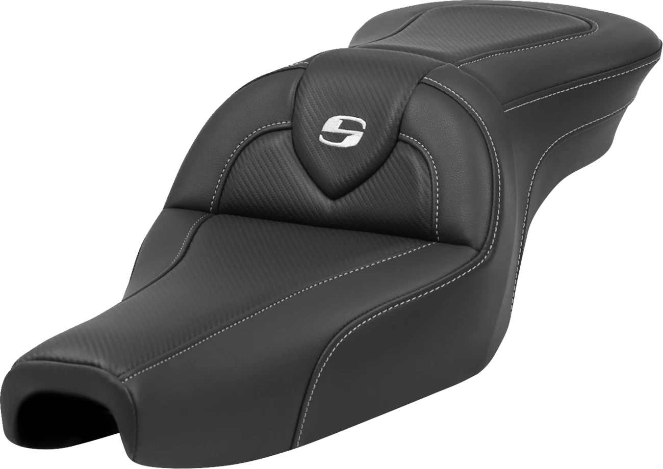 SADDLEMEN Roadsofa Seat for Harley Davidson (2004–2022) - Carbon Fiber - XL