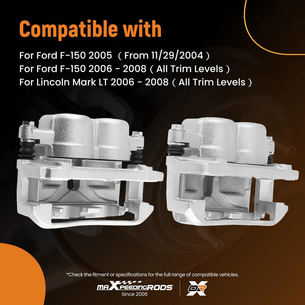 Front Brake Calipers w/Bracket for Ford F-150 Lincoln Mark LT (2006–2008)