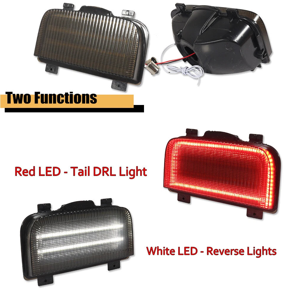2X Smoke White LED Rear Tailgate Reverse Lights for Corvette C4 (1991–1996)