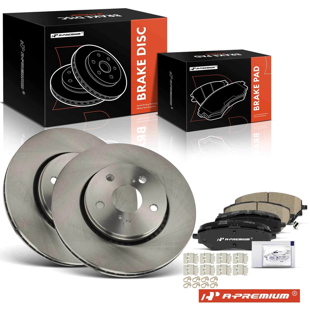 Ceramic Brake Pads & Front Disc Rotors for Toyota C-HR 2018-2022 2.0L