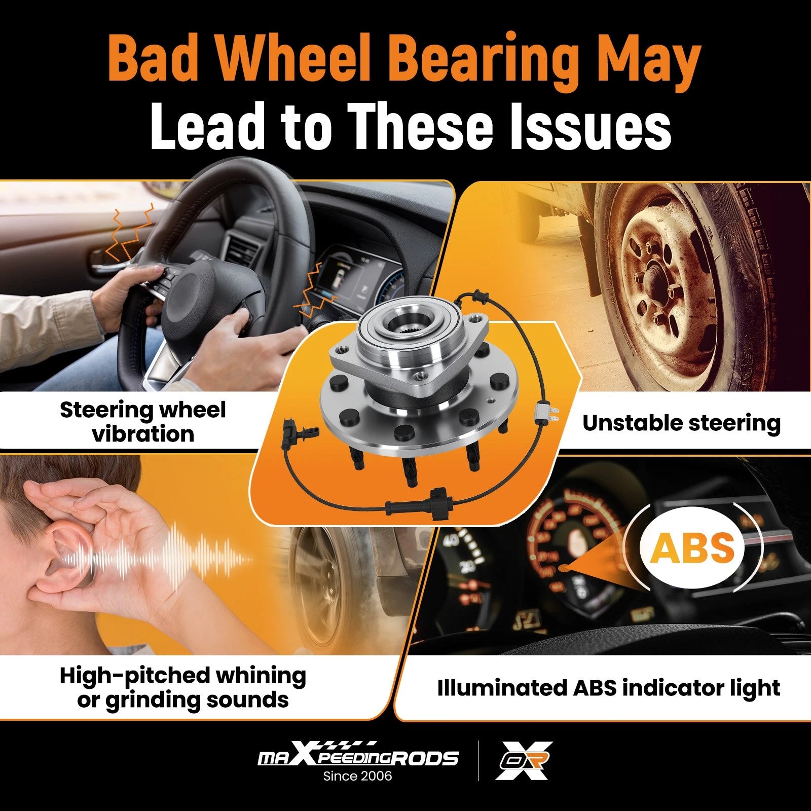 8 Lug Front Wheel Hub for Silverado/Sierra 2500HD 3500HD (2011–2019) BR930824