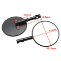 Pair of Black Round Handlebar Mirrors for Superbike Supermoto (M8 M10)