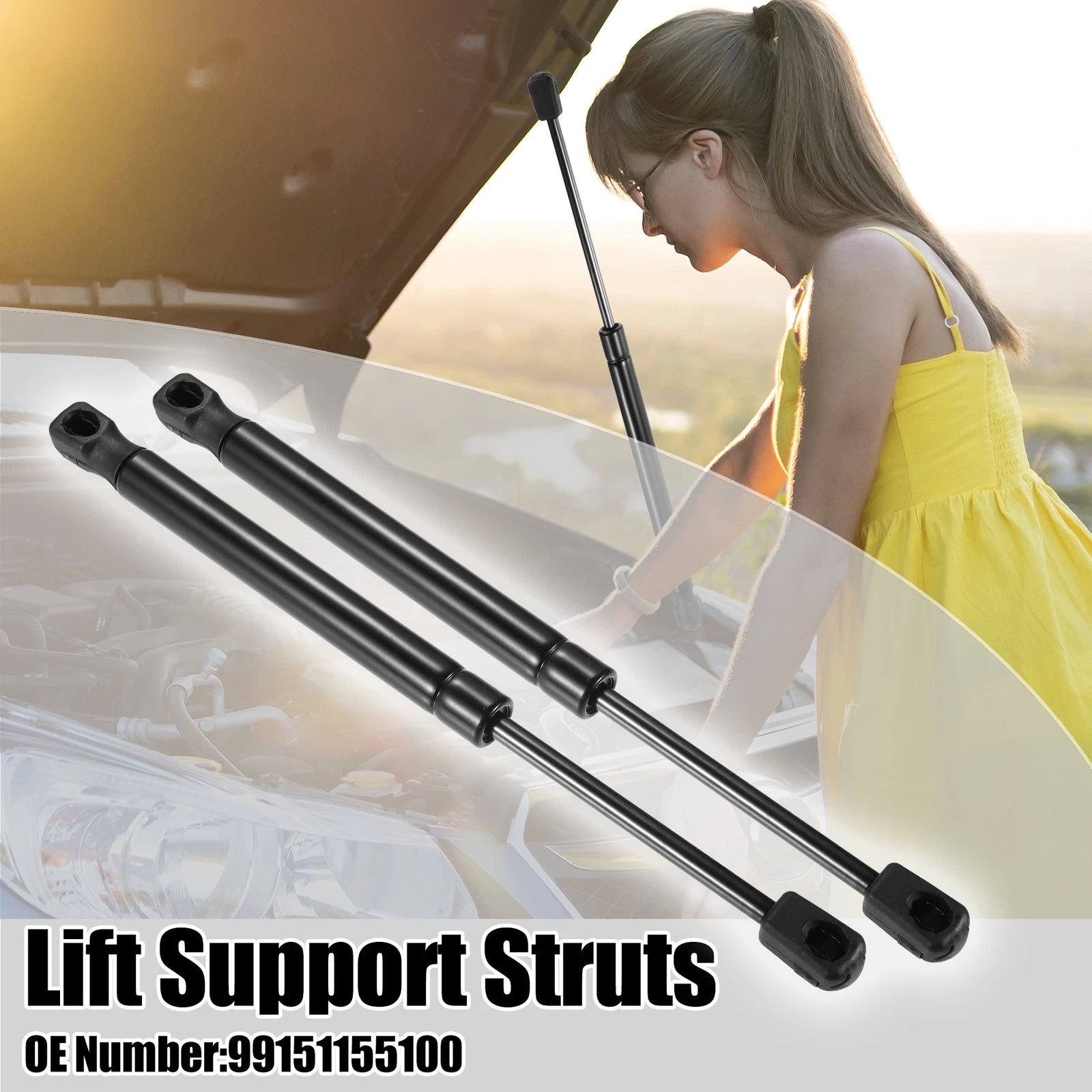 2X Rear Tailgate Lift Support Gas Struts for Dodge Challenger (2008–2018)