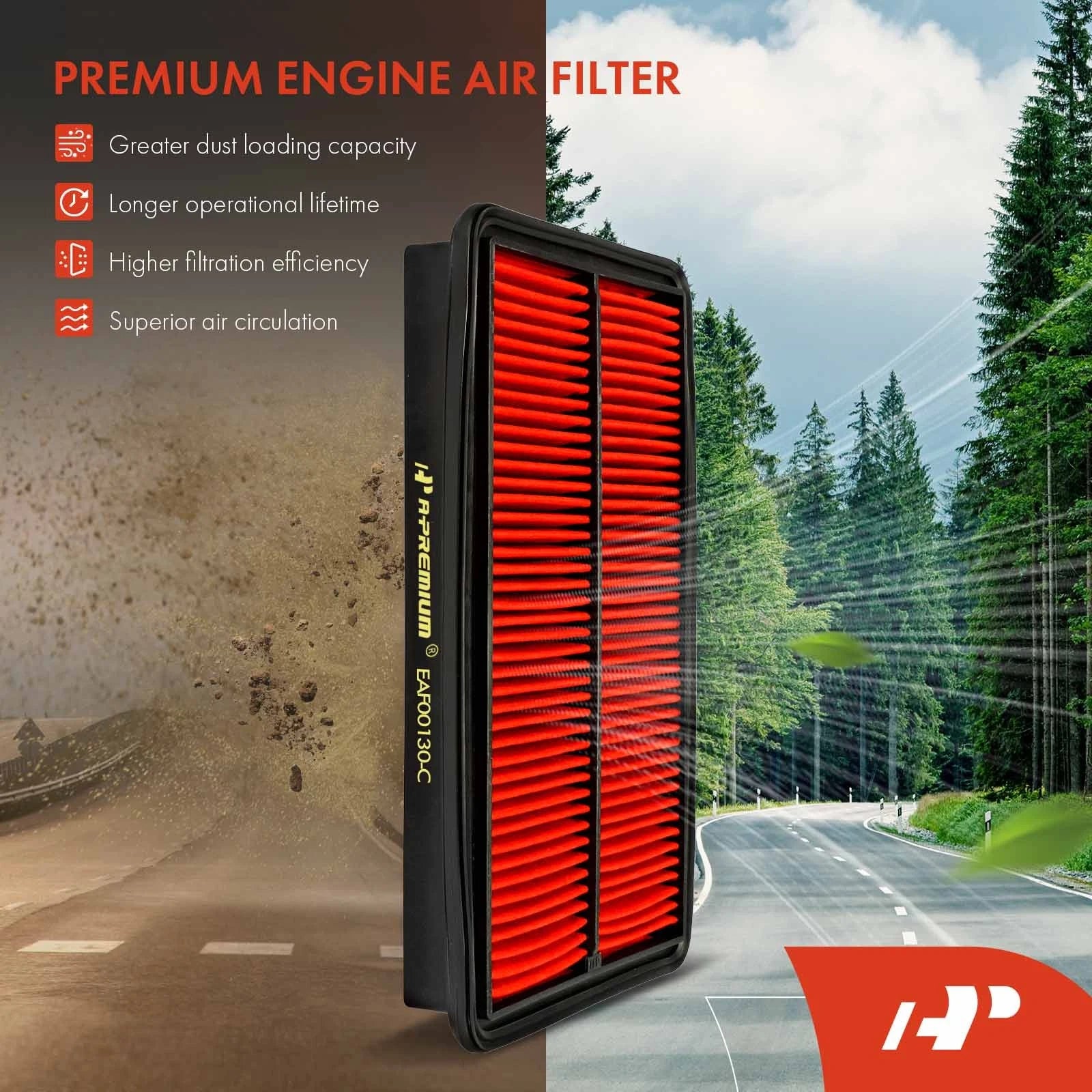 2X Performance Engine Air Filter for Honda Pilot Odyssey (2009-2015)
