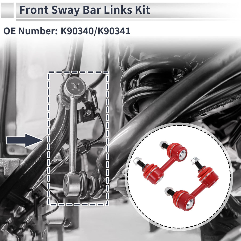 Set of 2 Front Stabilizer Bar Links for Acura CL (2001–2003) No.K90340/K90341
