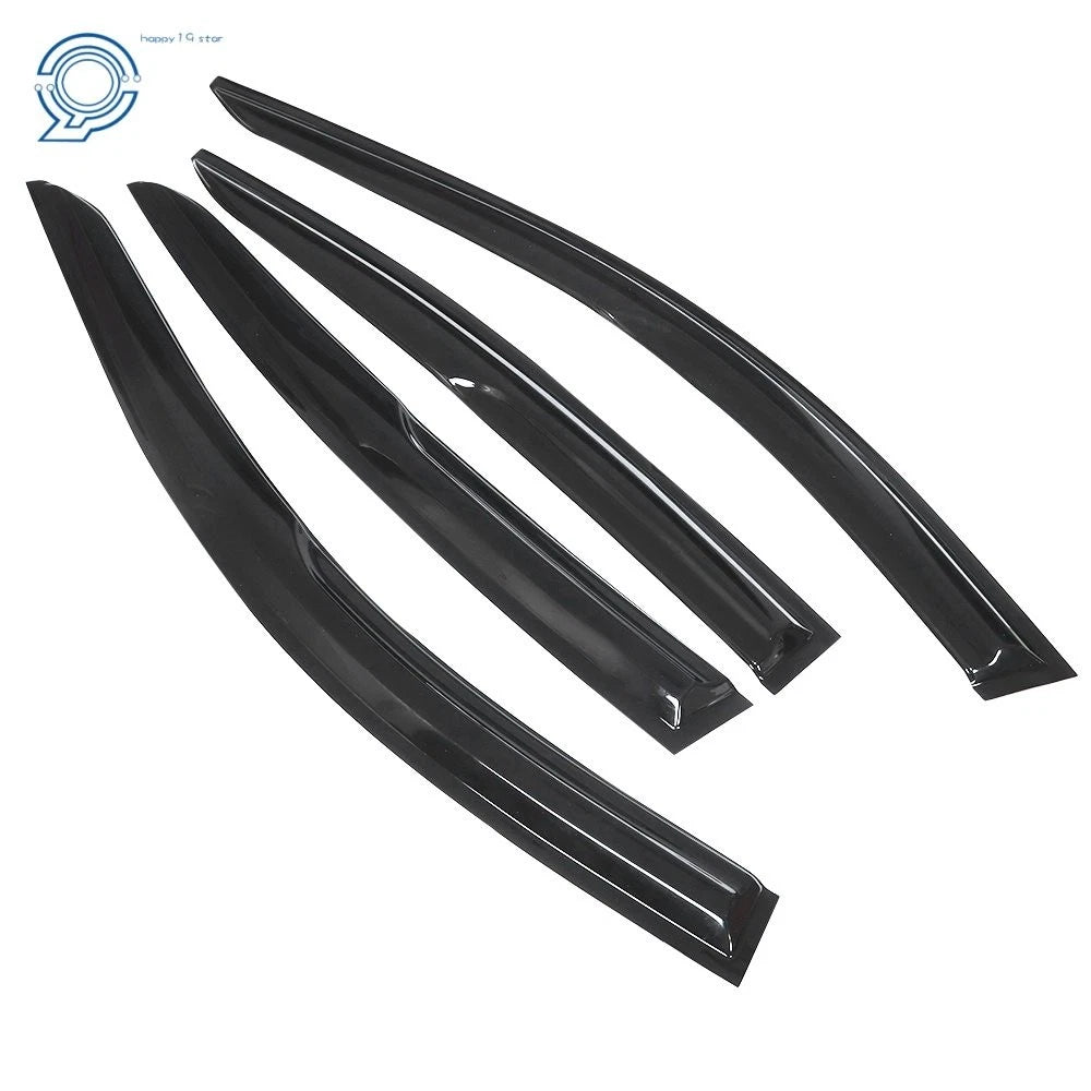 Set of 4 Window Visors Rain Guards for Acura TL (2009-2014) Black