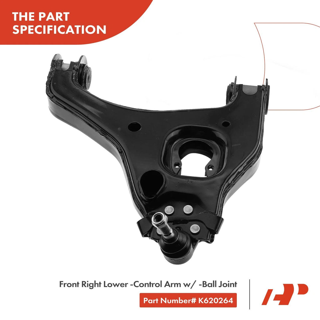 8x Front Lower Control Arm Ball Joint Tie Rod for Chevy Silverado 1500 (2007-2018)