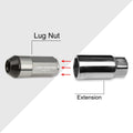 Set of 20 M12X1.25 Gunmetal Cone Seat Wheel Lug Nuts with Cap & Extension