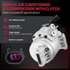 Air Conditioner Compressor with 6-Groove Clutch for Lincoln MKZ (2007–2012)