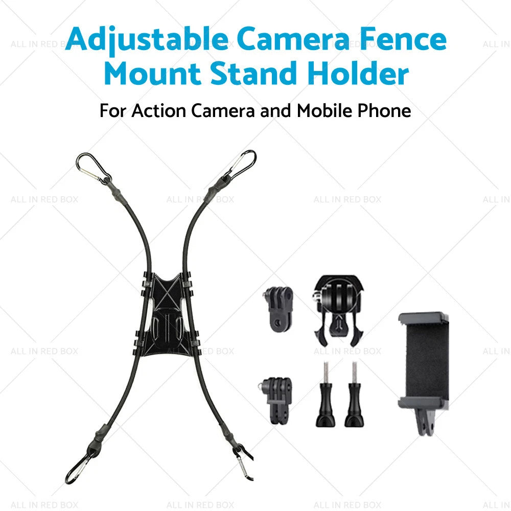 Adjustable Camera Fence Mount Stand Holder for Action Camera Mobile