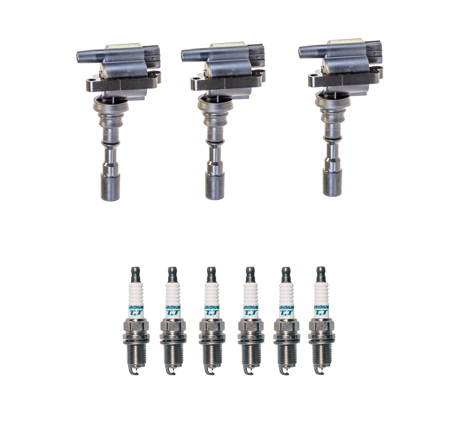 Set of 3 Ignition Coils & 6 Iridium TT Spark Plugs for Hyundai Kia V6