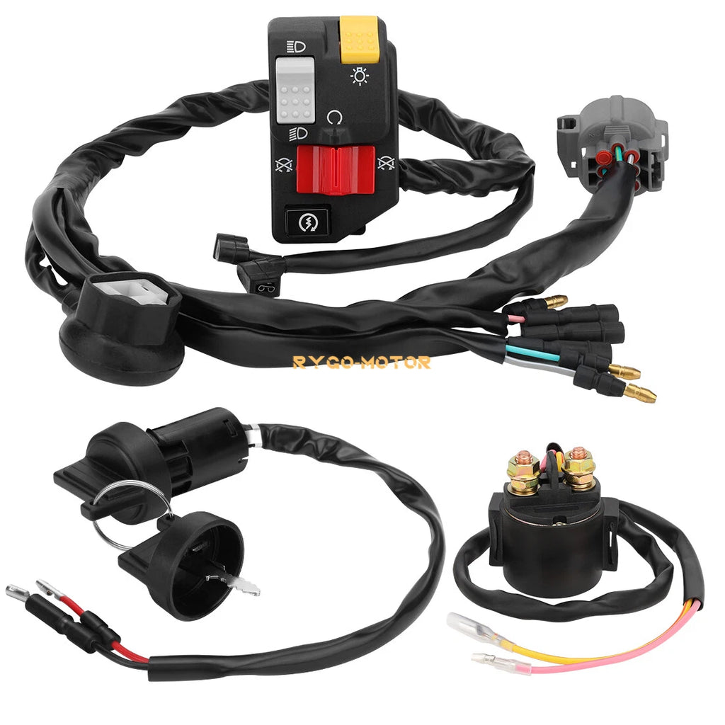 Handlebar Key Starter Relay Switch Kit for Honda TRX300EX Sportrax 300 (1993–2006)