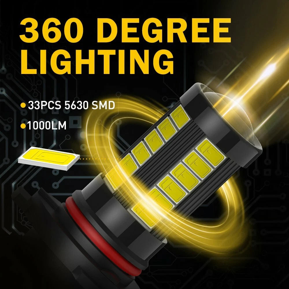 Set of 2 HB4 LED Fog Light Bulbs for Toyota Tundra (2000–2006) RAV4 (2001–2005)
