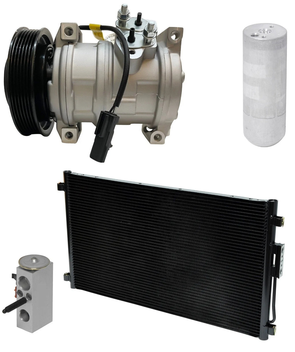 AC Compressor Kit W Condenser for Chrysler Voyager 2.4L (2001–2003)