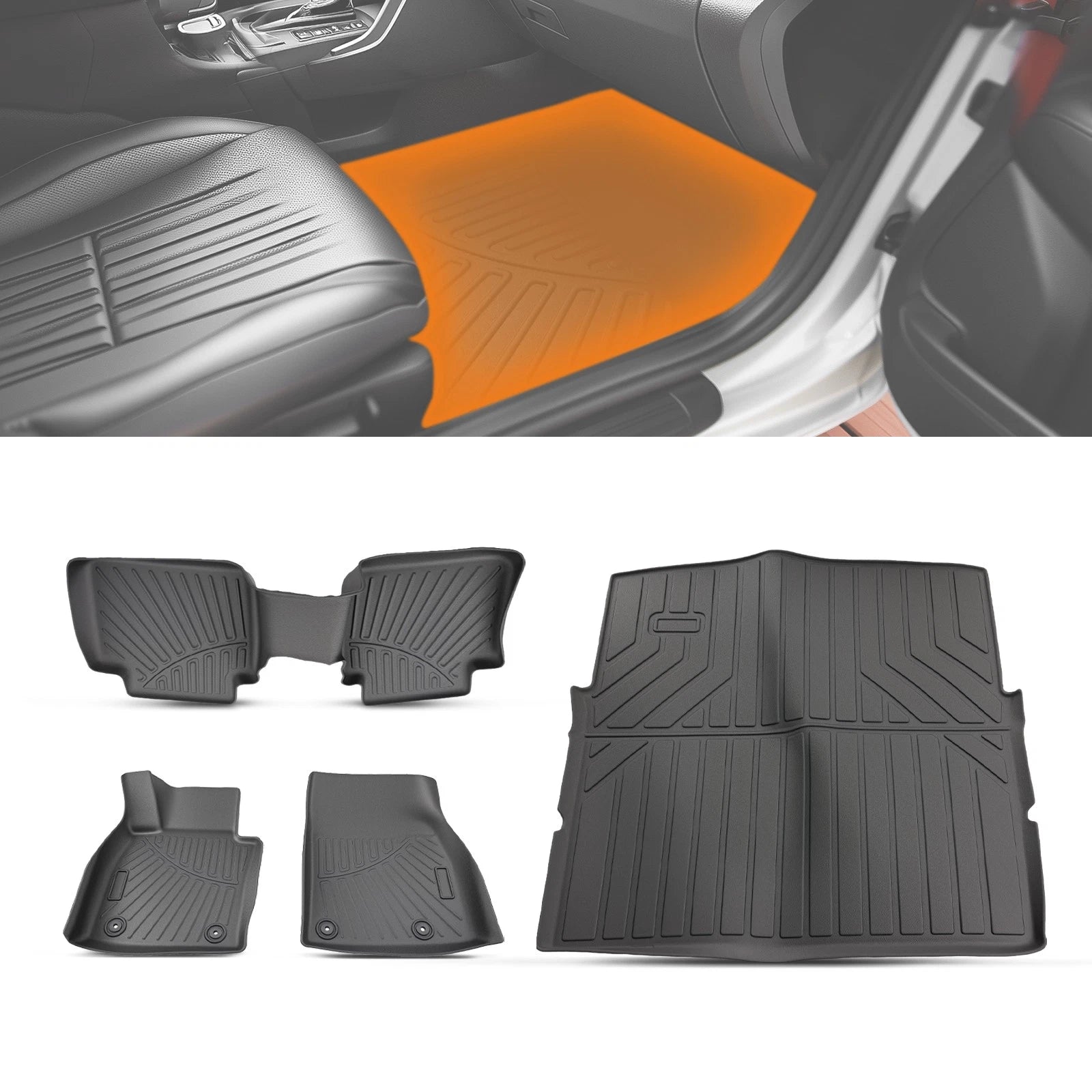 Set of 2 Floor Mats Liner for Mazda CX-50 (2023–2025) Black TPE Anti-Slip