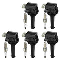 Set of 5 Ignition Coil Packs and Spark Plugs for Volvo C30 C70 S40 S60 V50 V70 XC70 (2006–2013)
