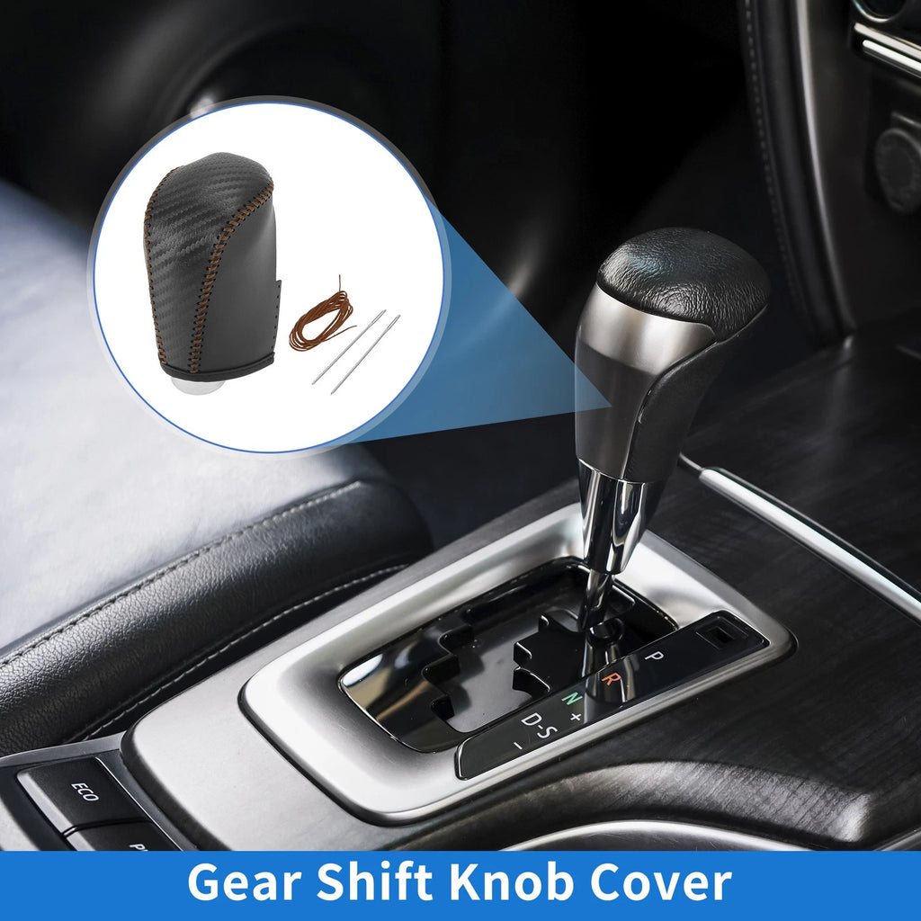 1 Pc Gear Shift Knob Cover for Nissan Altima (2019–2024) Black Carbon Fiber