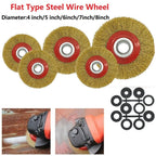 Heavy Duty Steel Wire Brush Wheel for Rust Removal (Choose Size)