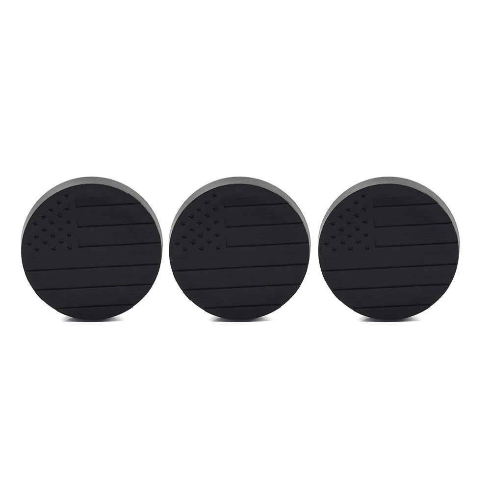 3X Lock Door Key Hole Socket Cover Trim Black for Jeep Wrangler TJ JK JL JT