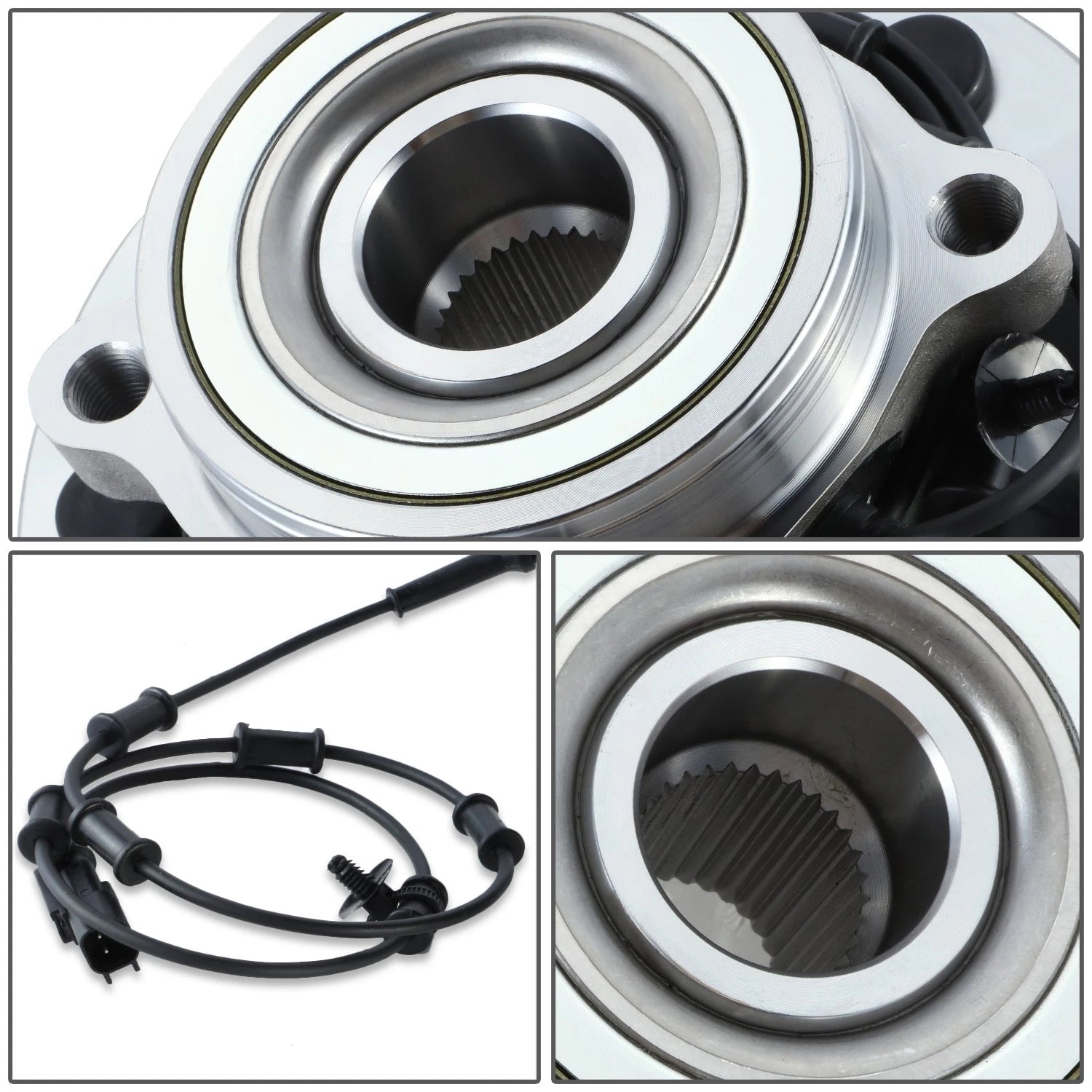 Set of 2 Wheel Bearings & Hubs for Dodge Ram 1500 2500 3500 (2006–2008)