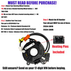 Clock Spring 25554-3JA1B for Nissan Pathfinder Murano (2013–2020) w/ Heated Wheel