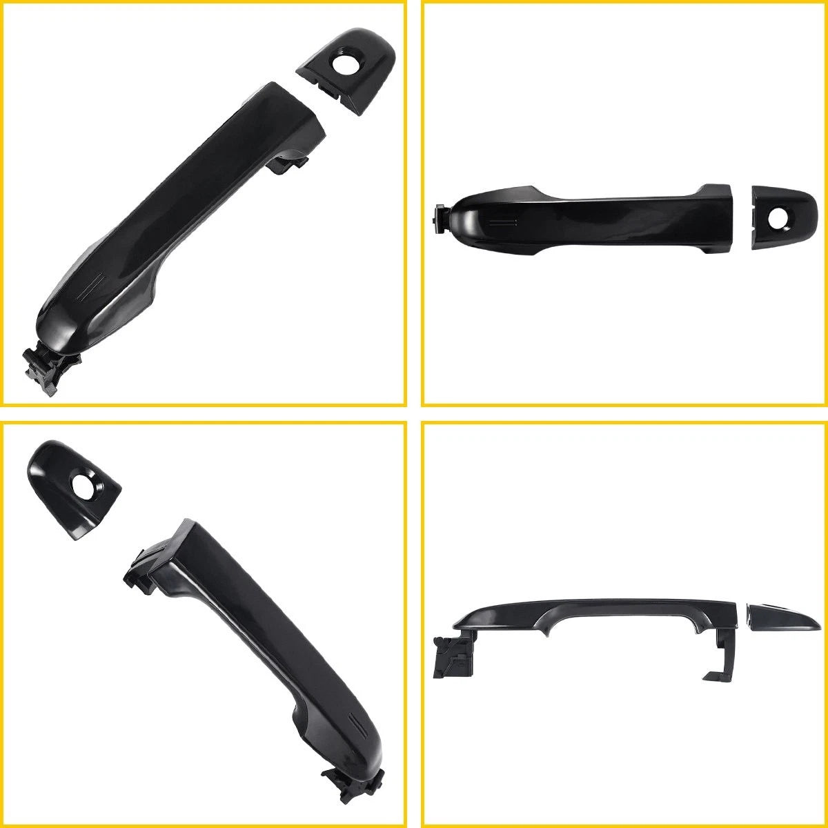 4X Exterior Door Handle Black for Toyota Camry (2012–2017)
