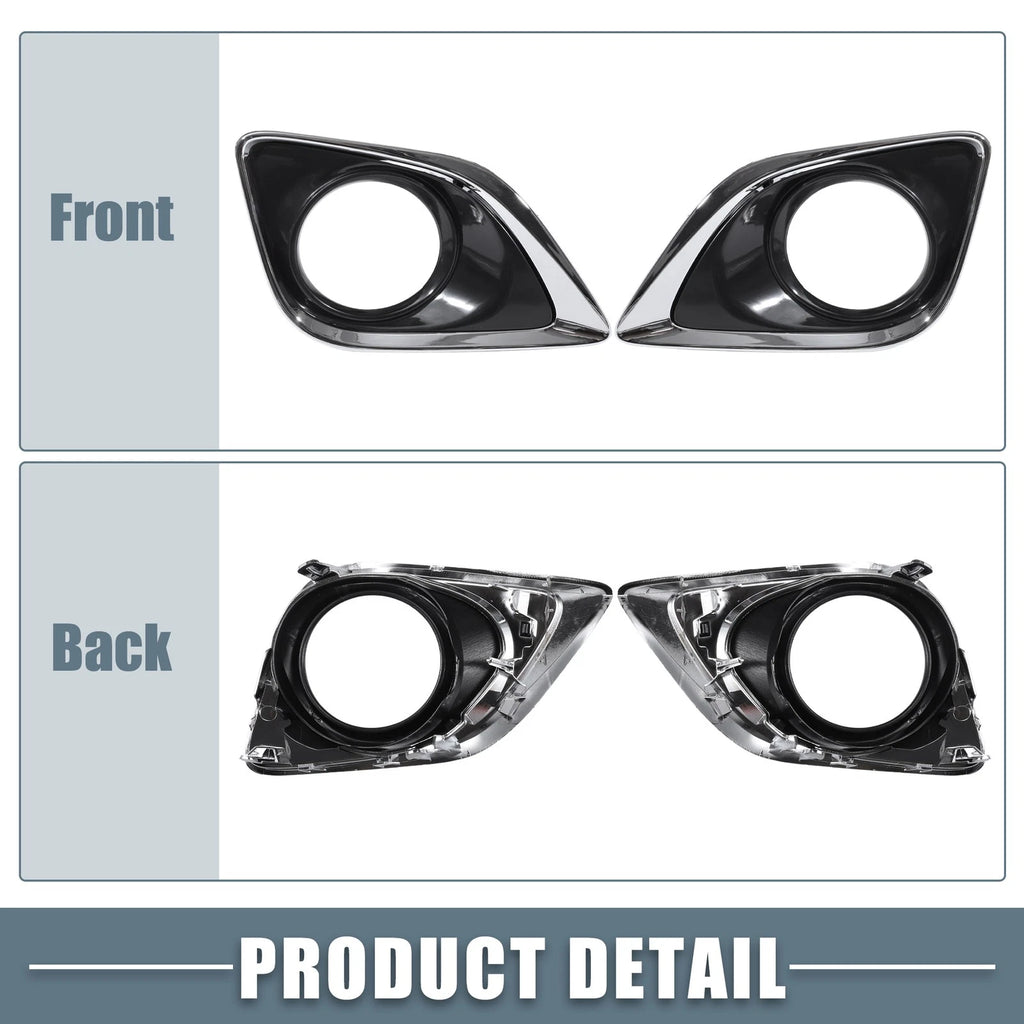 Set of 2 Fog Light Grille Covers for Toyota Venza (520400T010, 520300T010)