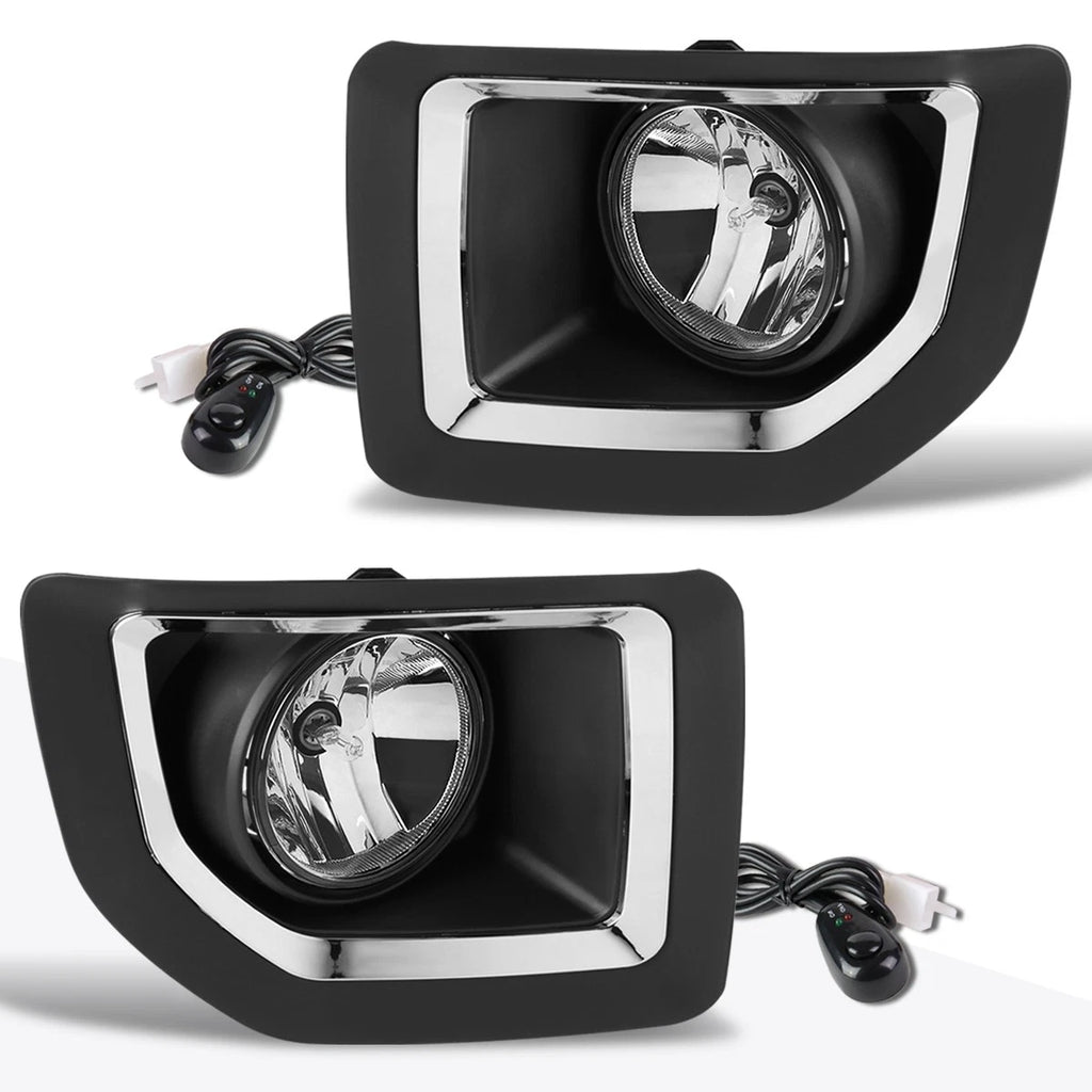 Set of 2 Clear Lens Bumper Fog Lights for GMC Sierra 2500HD/3500HD (2015–2016)