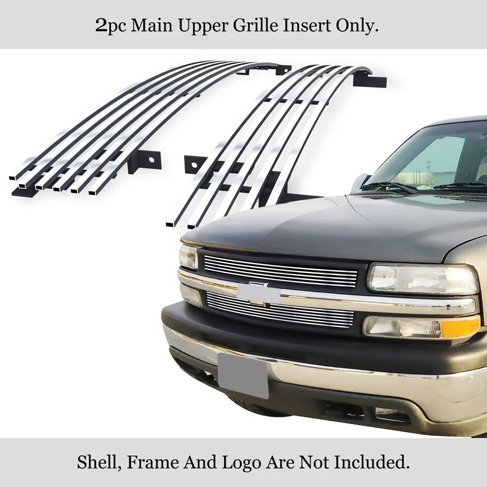 Upper Stainless Chrome Billet Grille for Chevy Silverado 2500/3500 (2001-2002)