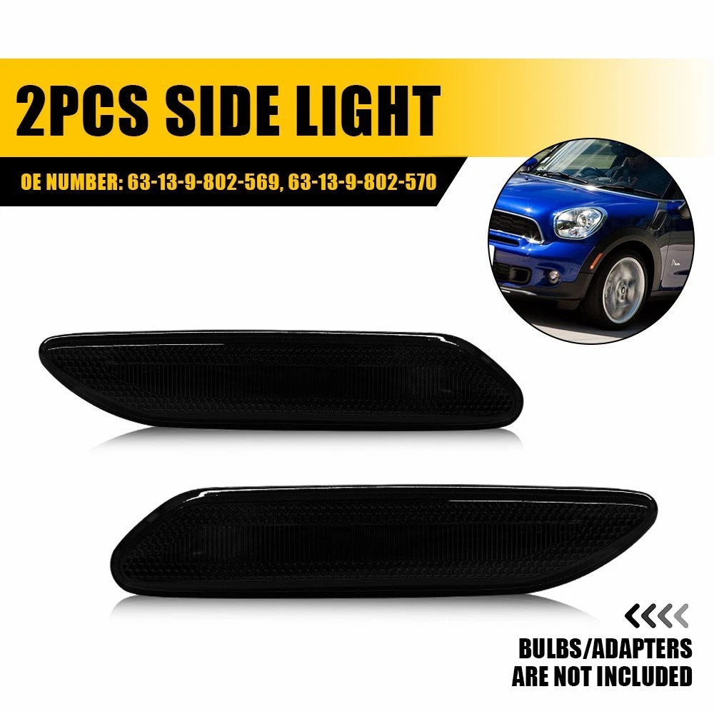 Smoked Side Marker Light Housings for MINI Cooper R60 R61 (2011–2016)