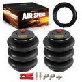 2X 2600lbs Triple Bellow Air Springs + Air Fitting Line for Ram 1500 3500