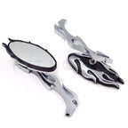 Chrome CNC Rearview Side Mirror for Motorcycle Cruiser Chopper (8mm, 10mm)