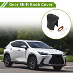 Gear Shift Knob Cover for Lexus ES300h (2018–2023) Black Brown Faux Leather